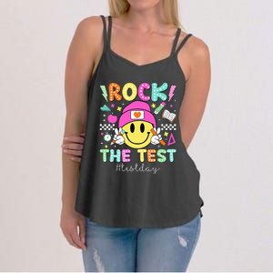 Rock The Test Testing Day Motivational Teachers Students Women's Strappy Tank