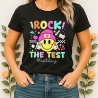 Rock The Test Testing Day Motivational Teachers Students Womens T-Shirt