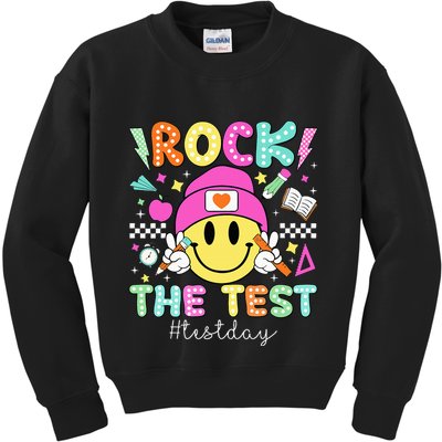 Rock The Test Testing Day Motivational Teachers Students Kids Sweatshirt