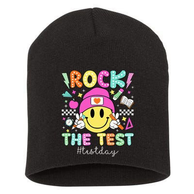 Rock The Test Testing Day Motivational Teachers Students Short Acrylic Beanie