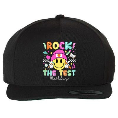 Rock The Test Testing Day Motivational Teachers Students Wool Snapback Cap