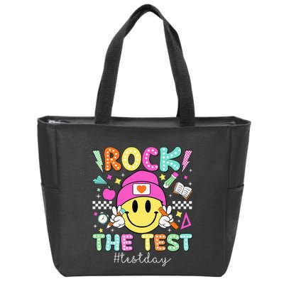 Rock The Test Testing Day Motivational Teachers Students Zip Tote Bag