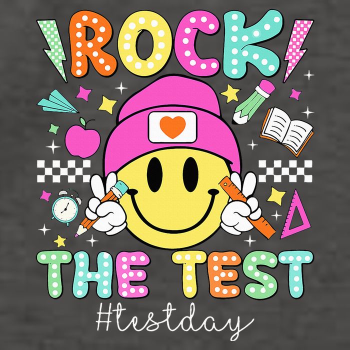 Rock The Test Testing Day Motivational Teachers Students Vector Backpack