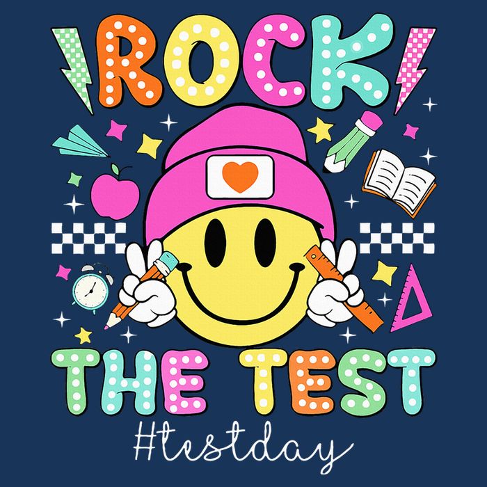 Rock The Test Testing Day Motivational Teachers Students Infant Baby Jersey Bodysuit