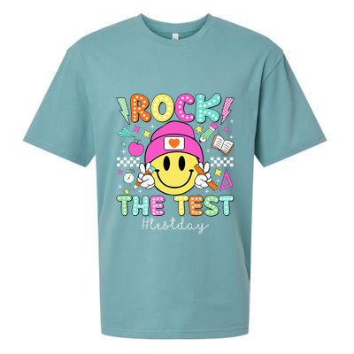 Rock The Test Testing Day Motivational Teachers Students Sueded Cloud Jersey T-Shirt