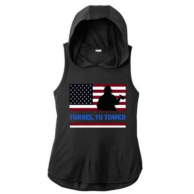 Rush Tunnel To Tower Vintage Firefighter Gift Ladies PosiCharge Tri-Blend Wicking Draft Hoodie Tank