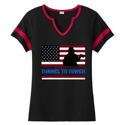 Rush Tunnel To Tower Vintage Firefighter Gift Ladies Halftime Notch Neck Tee