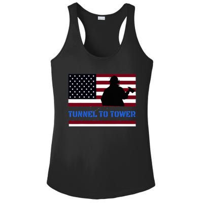 Rush Tunnel To Tower Vintage Firefighter Gift Ladies PosiCharge Competitor Racerback Tank