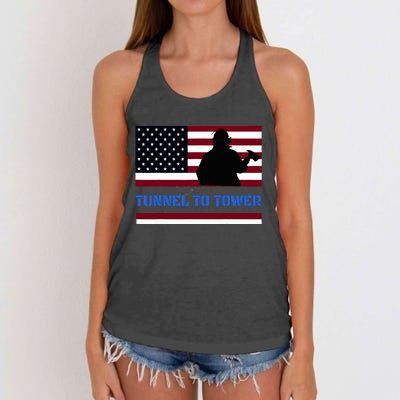 Rush Tunnel To Tower Vintage Firefighter Gift Women's Knotted Racerback Tank