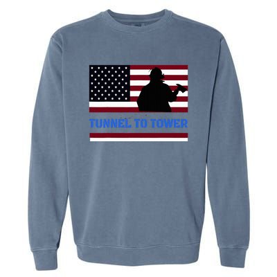 Rush Tunnel To Tower Vintage Firefighter Gift Garment-Dyed Sweatshirt