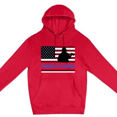 Rush Tunnel To Tower Vintage Firefighter Gift Premium Pullover Hoodie