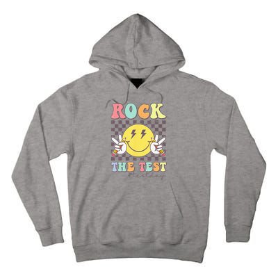 Rock The Test Testing Day Retro Motivational Teacher Student Tall Hoodie