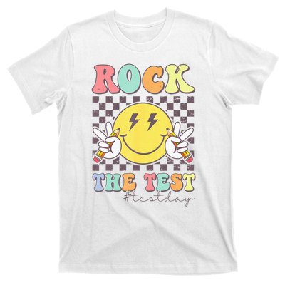 Rock The Test Testing Day Retro Motivational Teacher Student T-Shirt