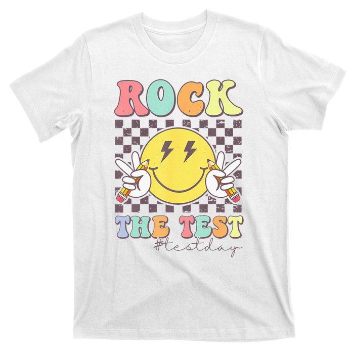 Rock The Test Testing Day Retro Motivational Teacher Student T-Shirt