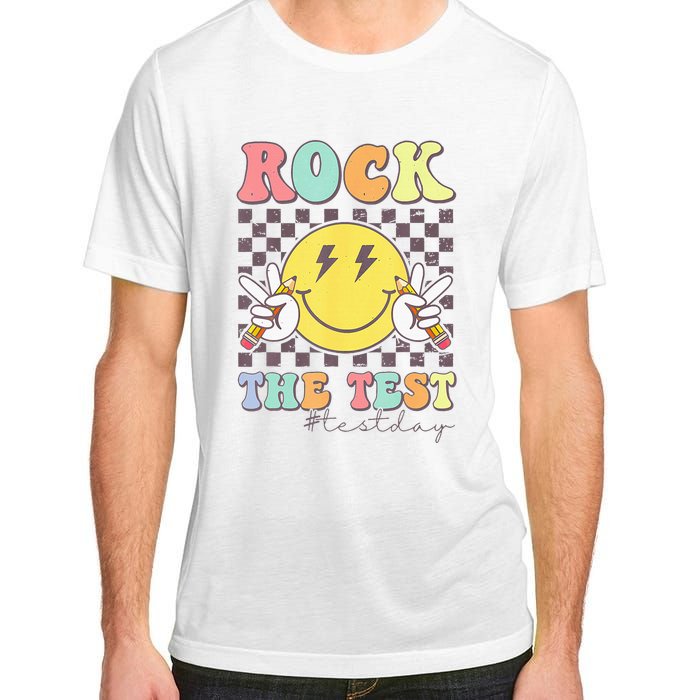 Rock The Test Testing Day Retro Motivational Teacher Student Adult ChromaSoft Performance T-Shirt