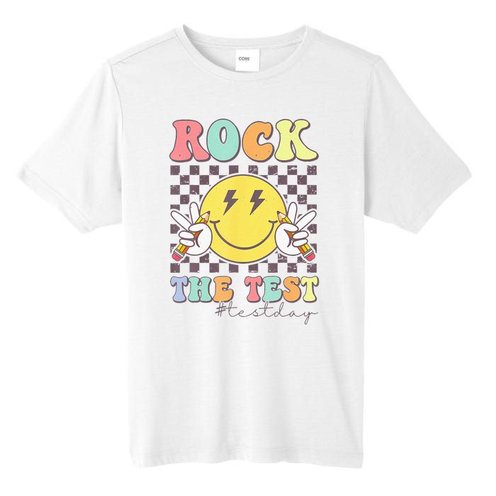 Rock The Test Testing Day Retro Motivational Teacher Student Tall Fusion ChromaSoft Performance T-Shirt