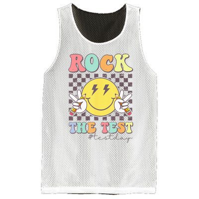 Rock The Test Testing Day Retro Motivational Teacher Student Mesh Reversible Basketball Jersey Tank