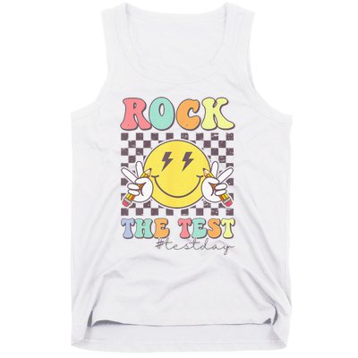 Rock The Test Testing Day Retro Motivational Teacher Student Tank Top