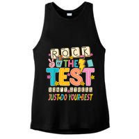 Rock The Test Don't Stress Just Do Your Best Teacher Testing Ladies PosiCharge Tri-Blend Wicking Tank