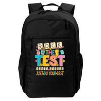 Rock The Test Don't Stress Just Do Your Best Teacher Testing Backpack