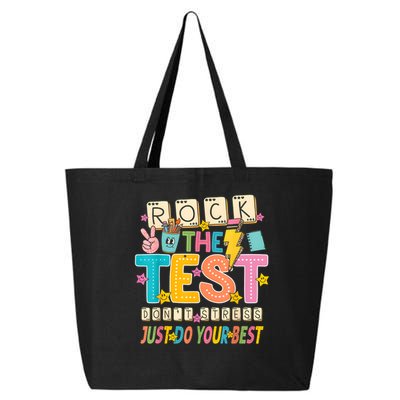 Rock The Test Don't Stress Just Do Your Best Teacher Testing 25L Jumbo Tote