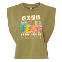 Rock The Test Don't Stress Just Do Your Best Teacher Testing Garment-Dyed Women's Muscle Tee