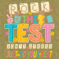 Rock The Test Don't Stress Just Do Your Best Teacher Testing Garment-Dyed Women's Muscle Tee