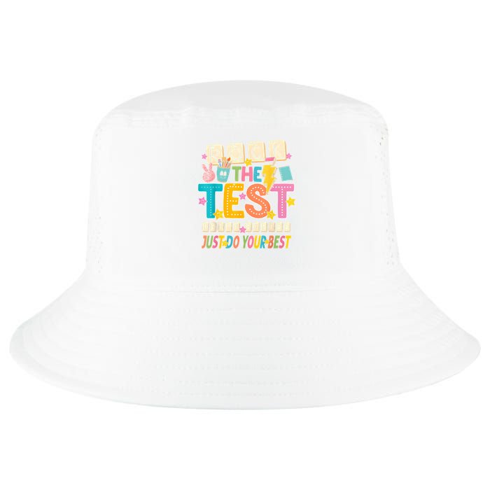 Rock The Test Don't Stress Just Do Your Best Teacher Testing Cool Comfort Performance Bucket Hat