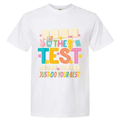 Rock The Test Don't Stress Just Do Your Best Teacher Testing Garment-Dyed Heavyweight T-Shirt