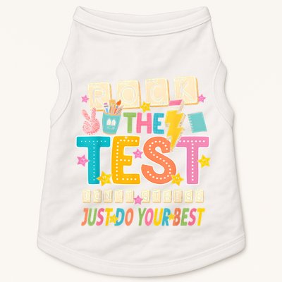 Rock The Test Don't Stress Just Do Your Best Teacher Testing Doggie Tank
