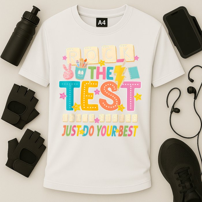 Rock The Test Don't Stress Just Do Your Best Teacher Testing Performance Shirt