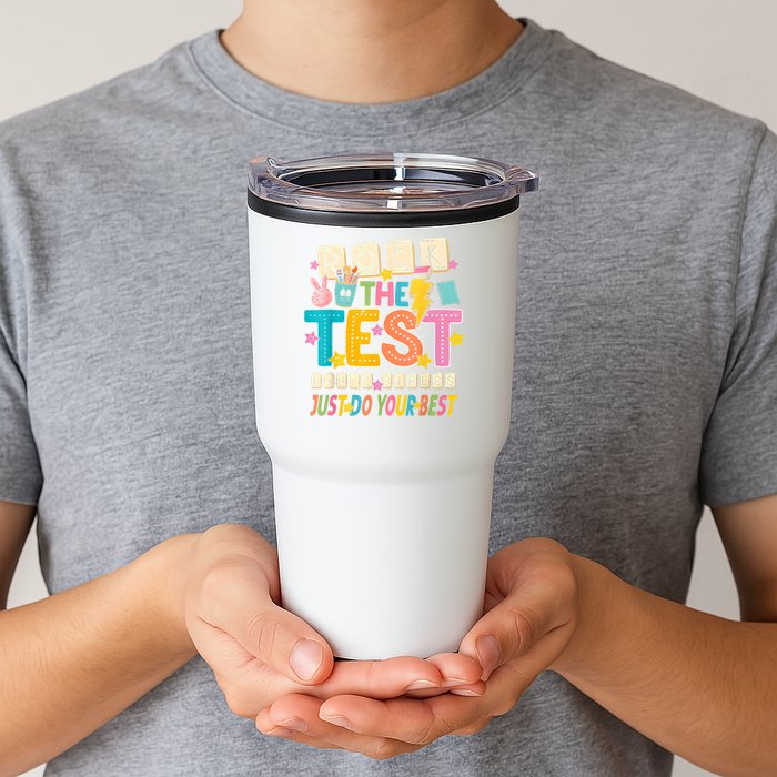 Rock The Test Don't Stress Just Do Your Best Teacher Testing Tumbler