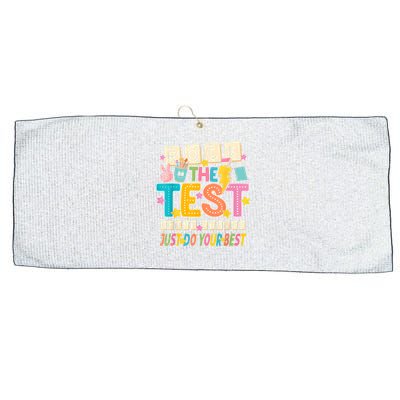 Rock The Test Don't Stress Just Do Your Best Teacher Testing Large Microfiber Waffle Golf Towel