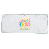 Rock The Test Don't Stress Just Do Your Best Teacher Testing Large Microfiber Waffle Golf Towel