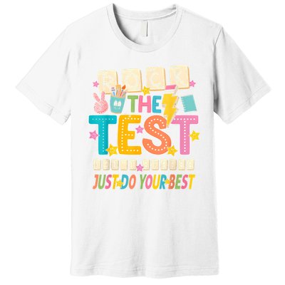 Rock The Test Don't Stress Just Do Your Best Teacher Testing Premium T-Shirt