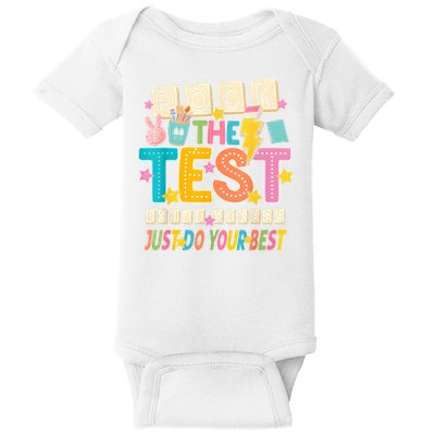 Rock The Test Don't Stress Just Do Your Best Teacher Testing Baby Bodysuit