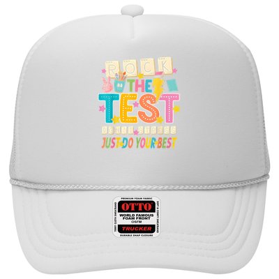 Rock The Test Don't Stress Just Do Your Best Teacher Testing Trucker Hat