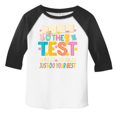 Rock The Test Don't Stress Just Do Your Best Teacher Testing Toddler Fine Jersey T-Shirt
