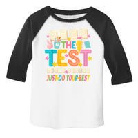 Rock The Test Don't Stress Just Do Your Best Teacher Testing Toddler Fine Jersey T-Shirt