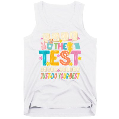 Rock The Test Don't Stress Just Do Your Best Teacher Testing Tank Top