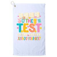 Rock The Test Don't Stress Just Do Your Best Teacher Testing Golf Towel