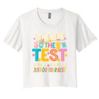 Rock The Test Don't Stress Just Do Your Best Teacher Testing Crop Top
