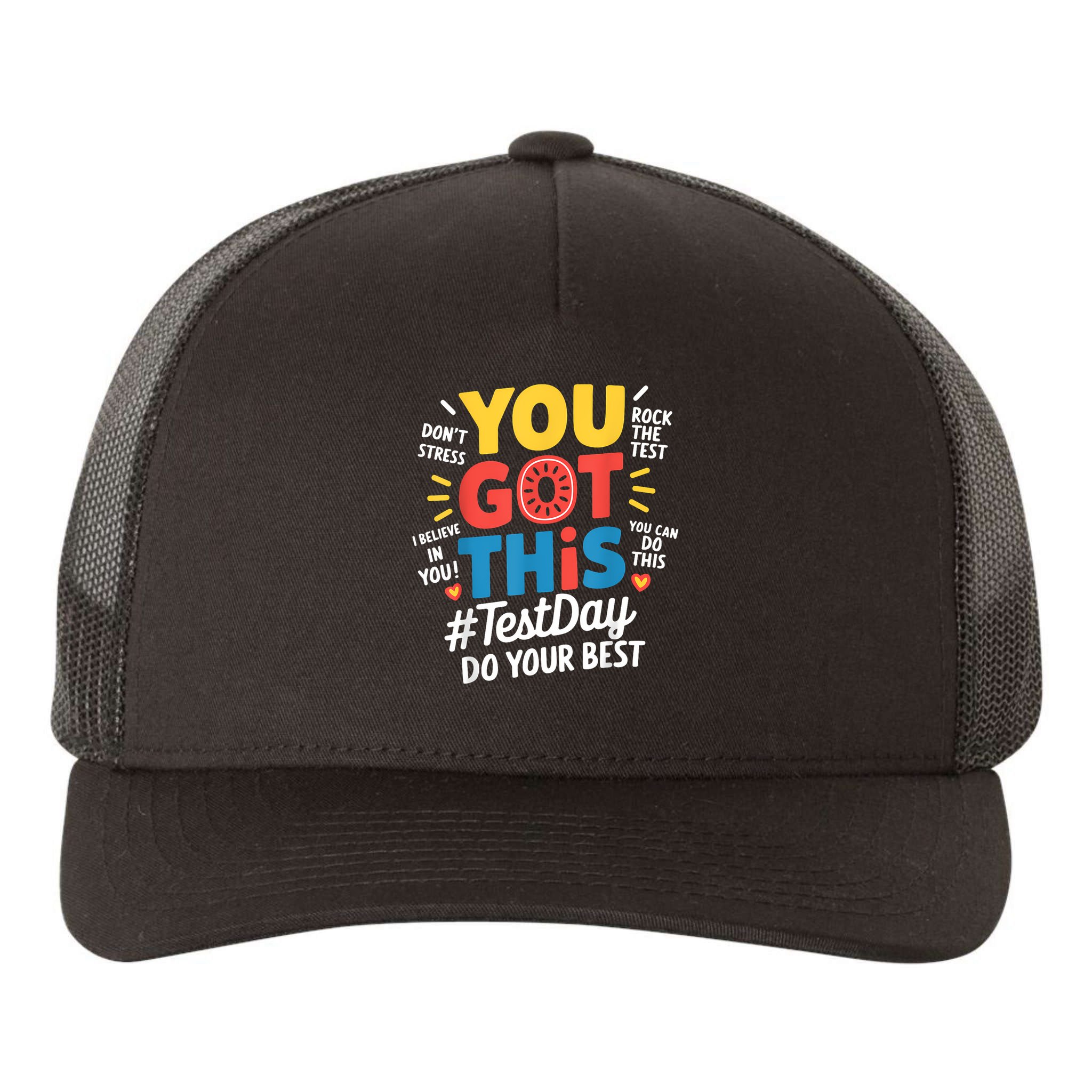 Rock The Test Testing Day Teacher Motivational You Got This Yupoong Adult 5-Panel Trucker Hat