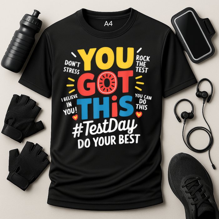 Rock The Test Testing Day Teacher Motivational You Got This Performance Shirt