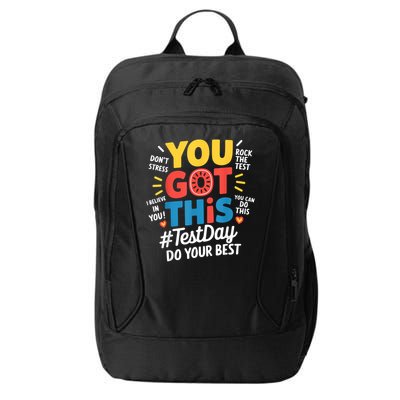 Rock The Test Testing Day Teacher Motivational You Got This City Backpack