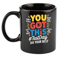Rock The Test Testing Day Teacher Motivational You Got This 11oz C Handle Ceramic Mug