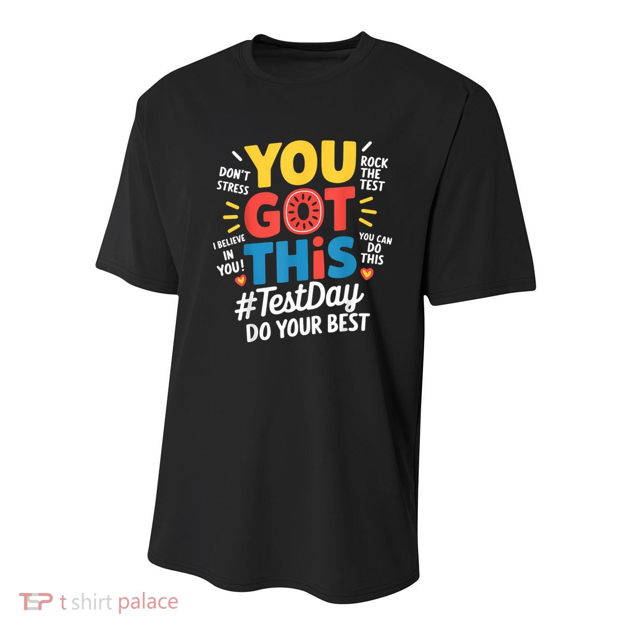 Rock The Test Testing Day Teacher Motivational You Got This Youth Performance Sprint T-Shirt