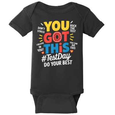 Rock The Test Testing Day Teacher Motivational You Got This Baby Bodysuit