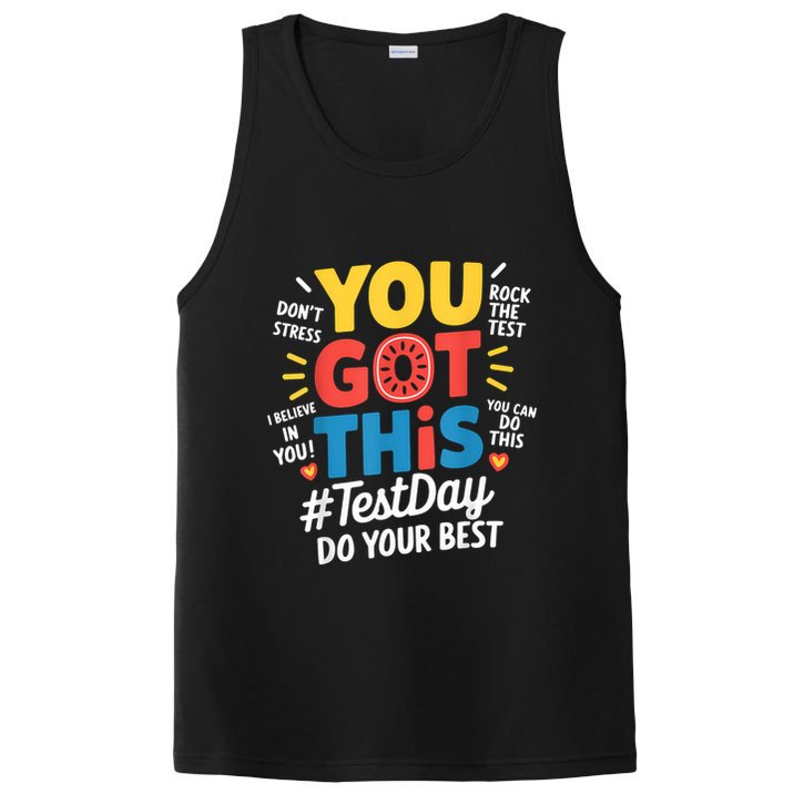 Rock The Test Testing Day Teacher Motivational You Got This PosiCharge Competitor Tank