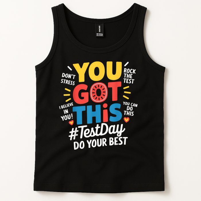 Rock The Test Testing Day Teacher Motivational You Got This Tank Top